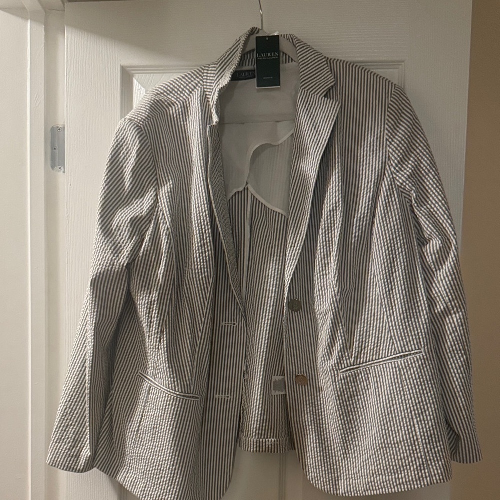 Vintage Ralph Lauren Monochrome Striped Jacket